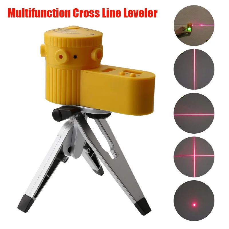 

Horizontal Vertical Line Tool Laser Leveler Multipurpose 6 modes Cross Line Laser Leveler with Tripod Horizon Vertical Ruler