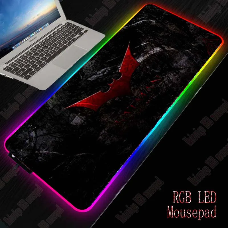 Yuzuoan PC Настольный игровой коврик светодиодный с Цветной подсветкой Бэтмен