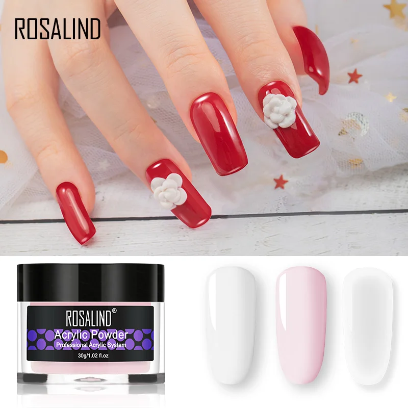 ROSALIND акриловый порошок 30 г для гель-лака дизайна ногтей украшения наращивания