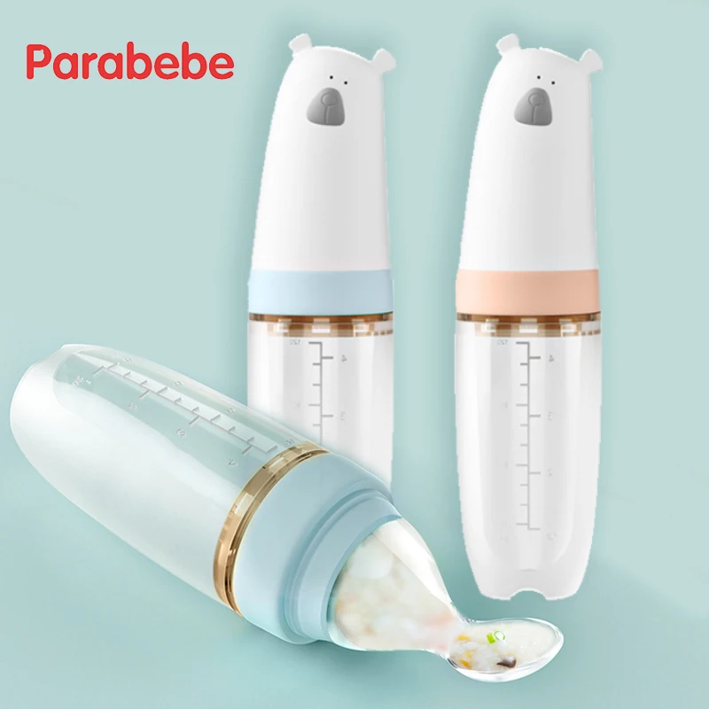 Ложка детская Parabebe bear силиконовая для кормления грудью|Принадлежности| |