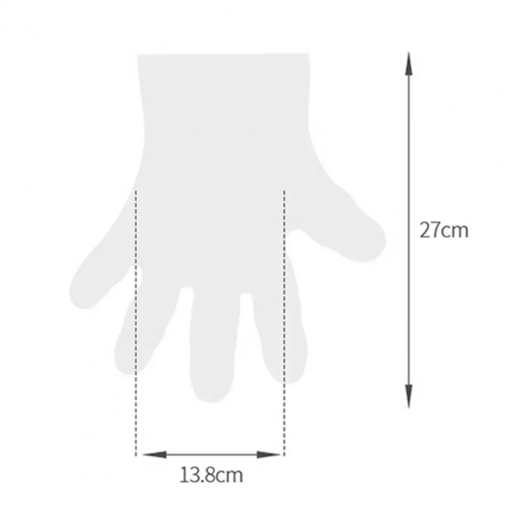 

100Pcs Disposable Gloves Non-slip Oil Proof TPE Kids Adults Food Gloves for Salon