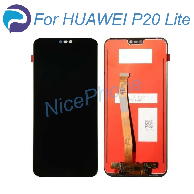 Для Huawei P20 lite экран + цифровой преобразователь сенсорного экрана в сборе запасные