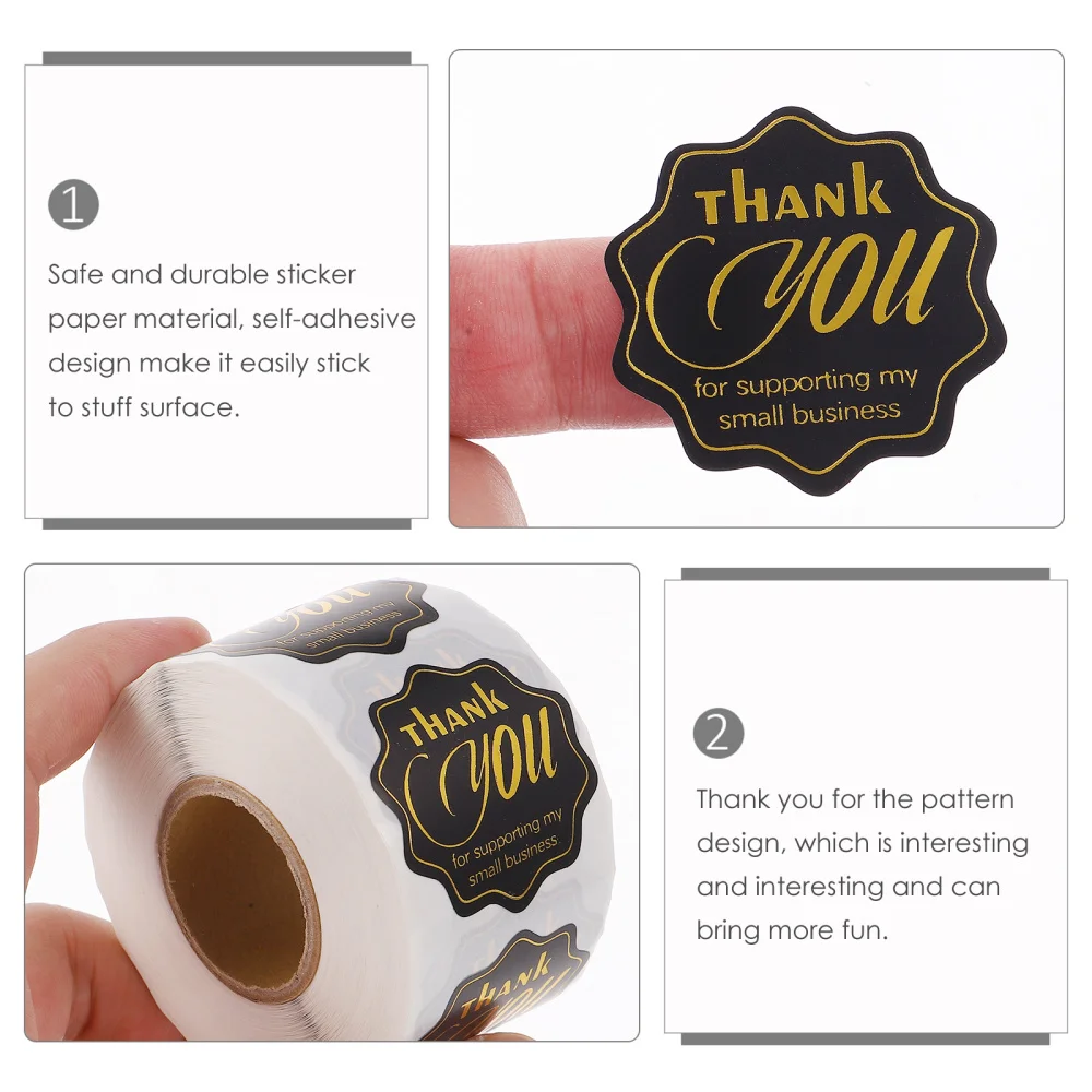 

500pcs Thank You Stickers Wedding Birthday Adhesive Stickers Party Favor Labels