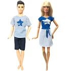 NK 2 шт.компл. платье для пары кукол повседневная одежда Одежда для куклы Барби Кен Кукла для мальчиков девочек аксессуары для кукол детская игрушка 12 дюймов 12X