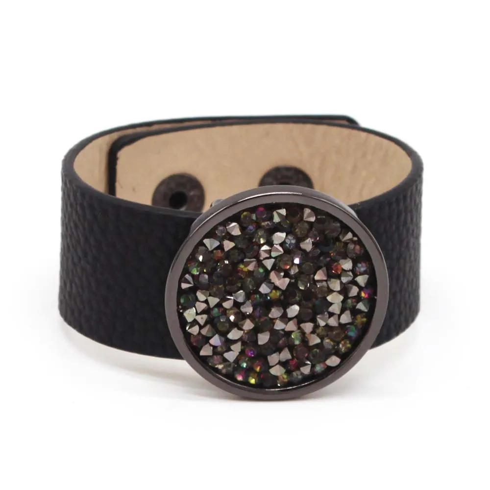 2021 новые модные простые кожаные браслеты для женщин классические металлические