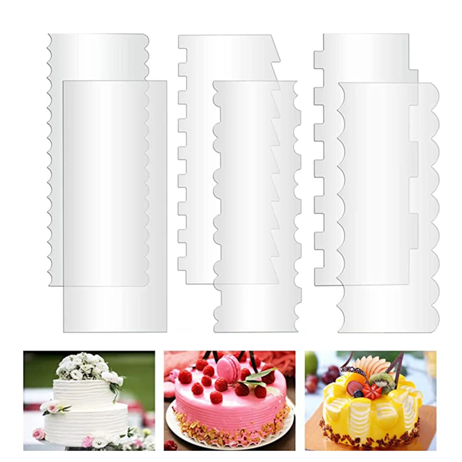 

6 шт. скребок для торта, бабочка для края торта, Кондитерский Резак, отделка торта, более гладкая для кондитерских изделий