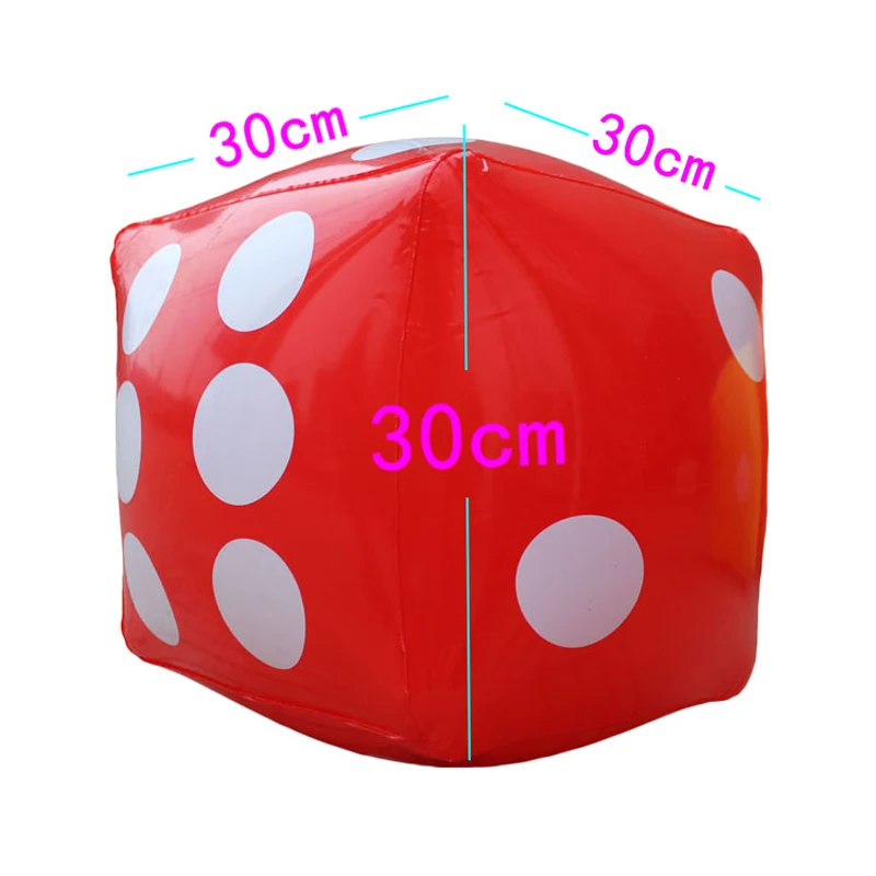 6 шт. надувные пляжные шарики случайные цвета кубики в горошек Детские уличные