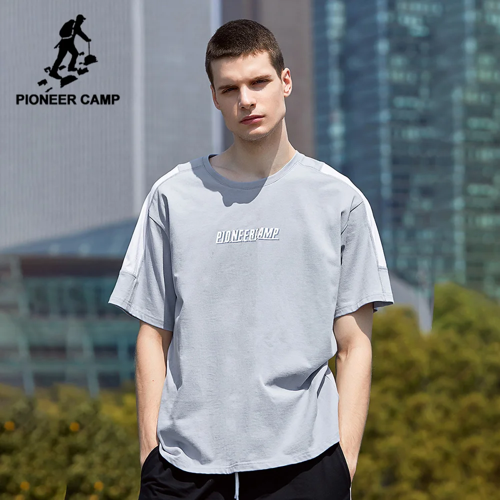 Мужская футболка в стиле хип хоп Pioneer Camp летняя уличная из 100% хлопка модель ADT0223034L
