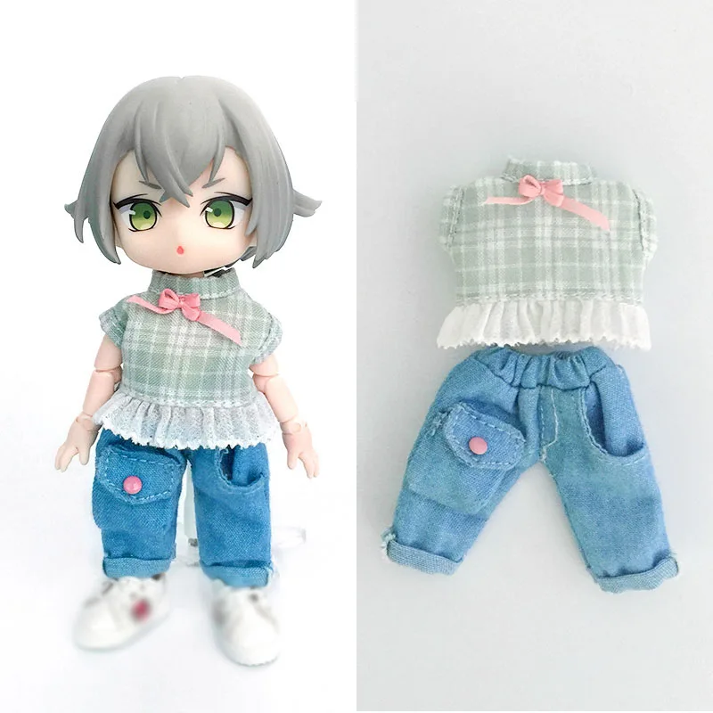 Ob11 baby BJD Жасмин Топ PD9 GSC рубашка без рукавов кукольные джинсы костюм аксессуары