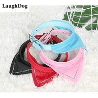dog cat collar pet triangle bandage polyester adjustable 4 color neckerchief for small medium dogs cats collars pet accessories