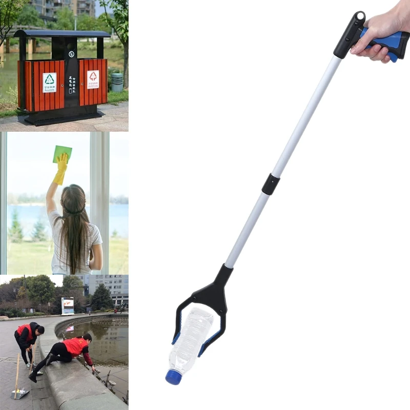 

Non-magnetic Rubbish Grabber Aluminum Foldable Pick Up Stick Claw Gripper Reacher Rotating Head Trash Grabber