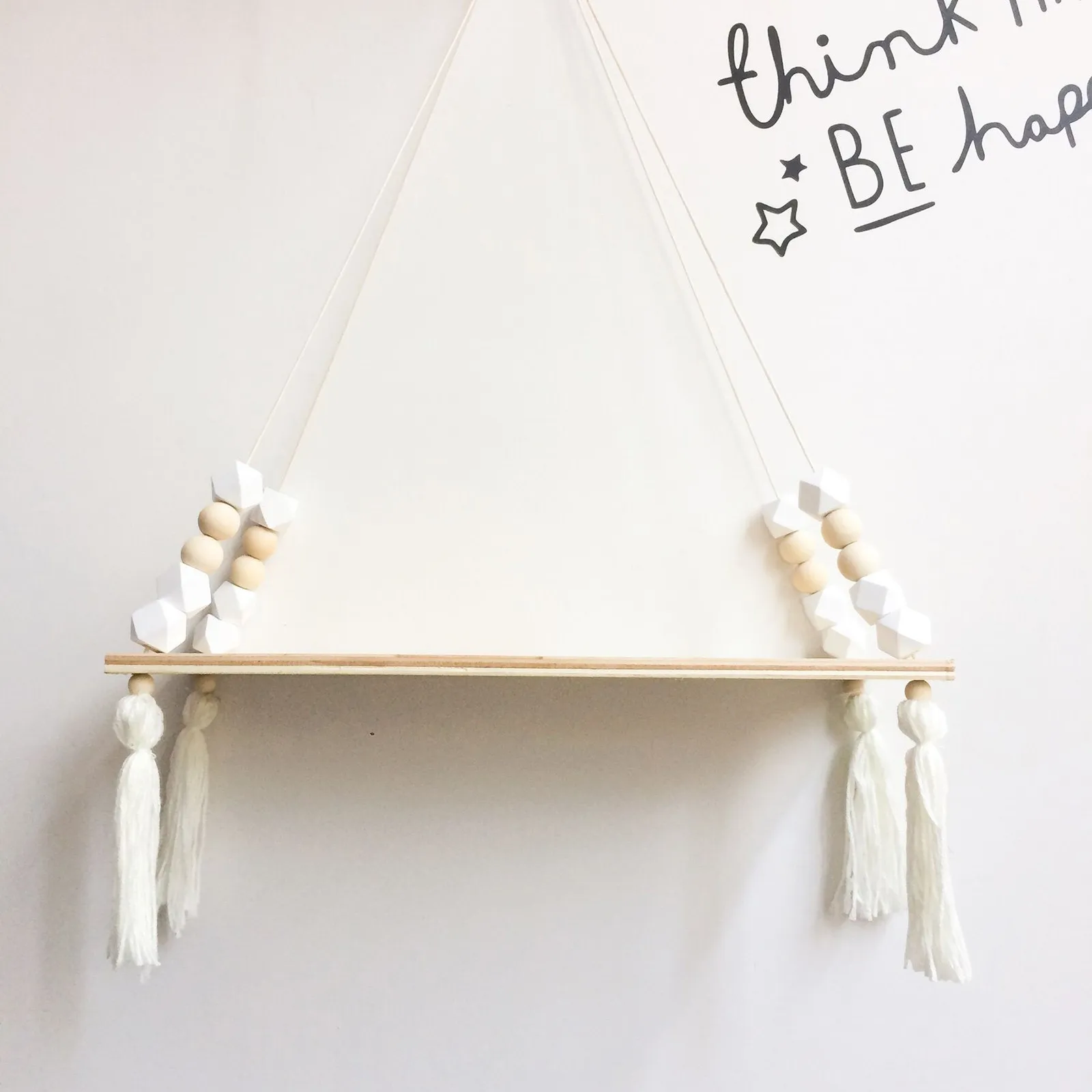 Деревянные подвесные веревочные полки премиум класса настенные для украшения