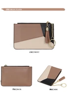 bbag new cowhide genuine leather geometric multi color women short purse zipper wallet card holder small cion bag key holder bag