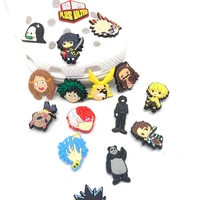 1pc mixed anime cartoon characters pvc shoe charms decoration diy sandals accessories ornaments fit jibz croc kids xmas gifts