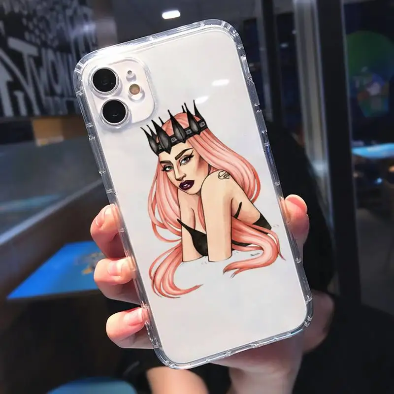 

lady gaga chromatica Phone Case Transparent soft For iphone 5 5s 5c se 6 6s 7 8 11 12 plus mini x xs xr pro max