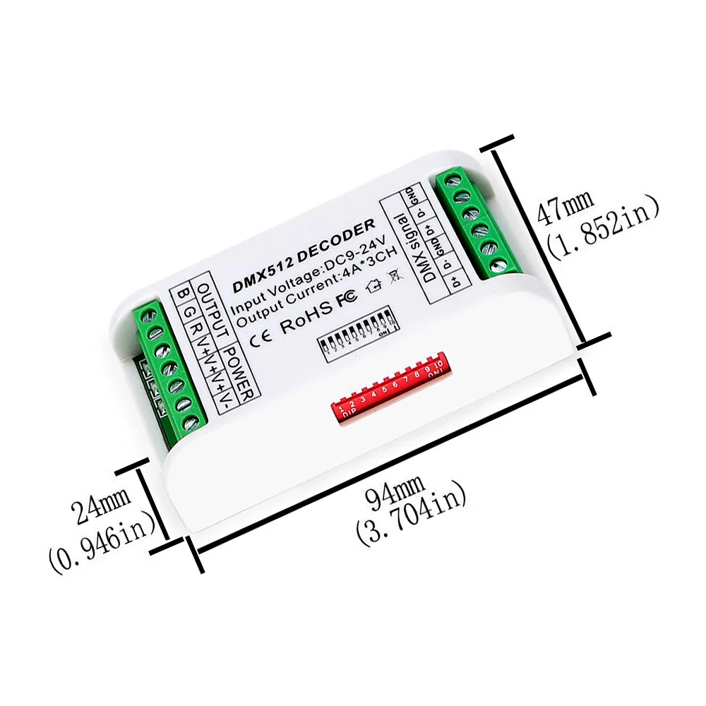 Новый контроллер светодиодной ленты 4CH DMX 512 декодер RGB консоли используется