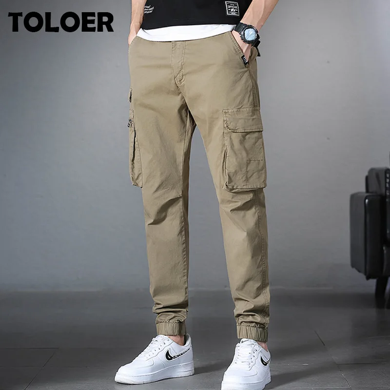 

Men's Tactical Pants Multi Pocket Elastic Waist Military Trousers Male Casual Cargo Pants Men Clothing Slim Fit 4XL Sweatpants