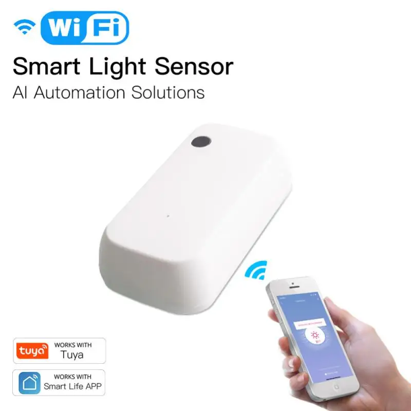 

Tuya Wifi Light Sensor Smart Illuminance Sensor Smart Home Brightness Detector Linkage Control Detector Works With Alex Google