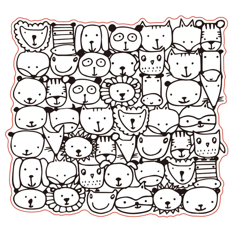 

14x14 panda Transparent Clear Stamps for Scrapbooking for DIY Card Making Cutting Crafts Stencil
