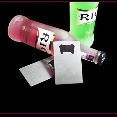 

Персонализированные размером с кредитную карту, открывалка для бутылок, изготовленный на заказ логотип компании тисненый принт на шторах/принтовые металлический Бизнес открывалка для бутылок 100 шт