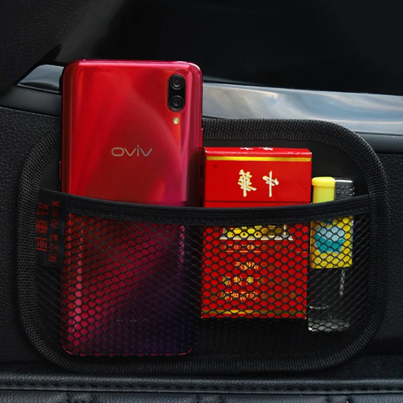 

Stowing Tidying Oxford Fabric Car Storage Net Bag Automotive Pocket Multi-use Car Seat Back Organizer