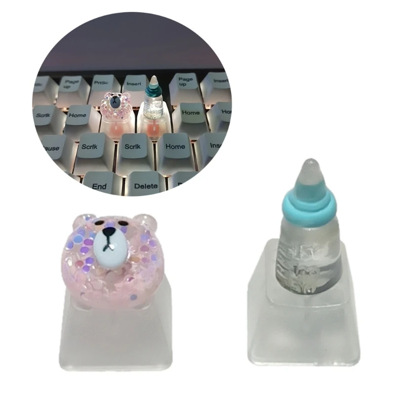 

ABS Custom Cartoon Anime Keycap Bottom Backlit Keycaps Gift Keyboard KeyCap Cap 27RA