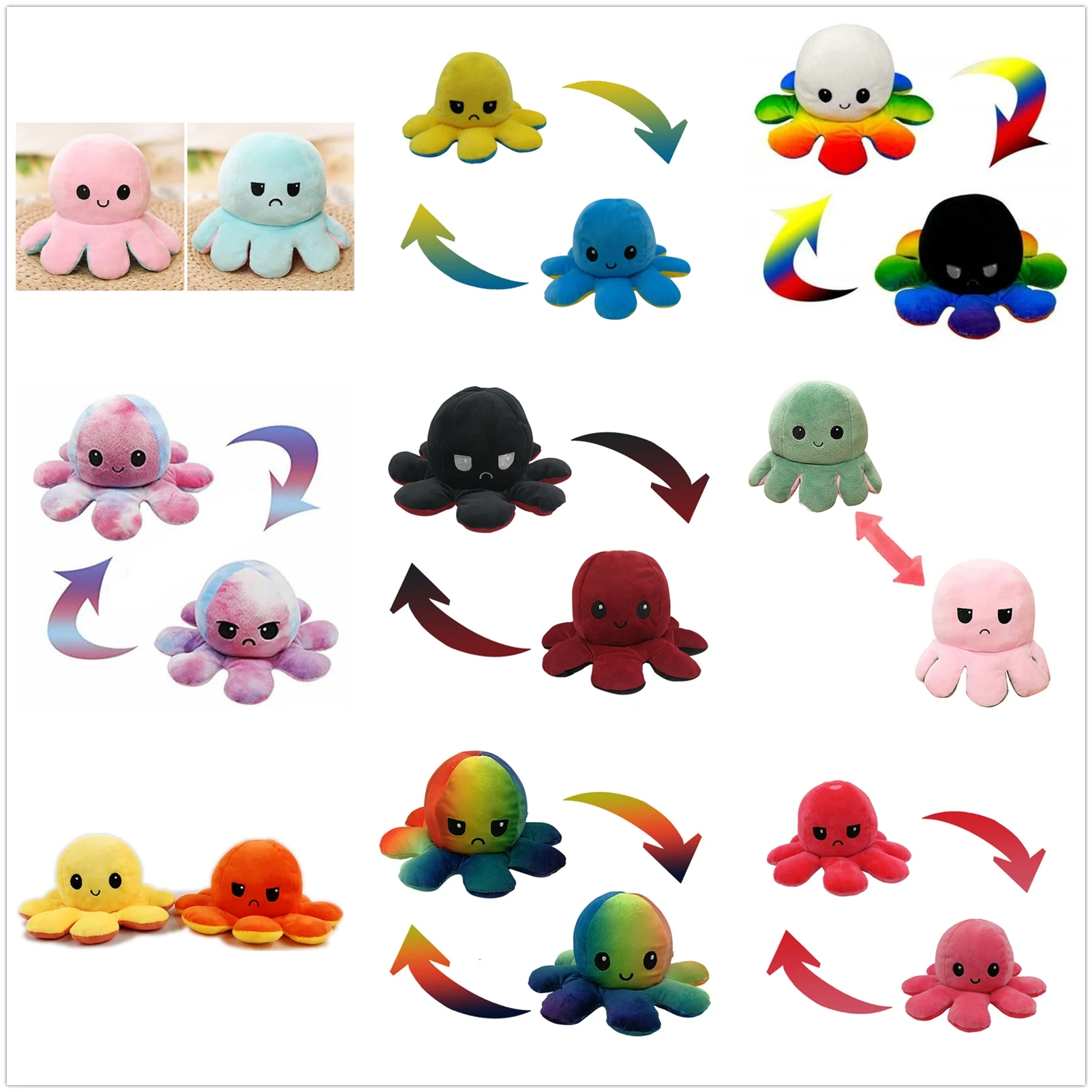 

Doll Stuffed Emotional New Flip Funny Toy Stuffed Toy Funny Present Plush Doll Fitget Toys Decoration Artwork For Home Stuffed