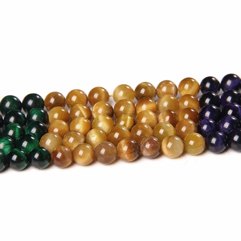 

Natural Polished 7 Chakra Natural Stone 6 mm 8 mm 10 mm Tiger Eye Weathering Agat Strand Bead For DIY Making Jewelry Accessory