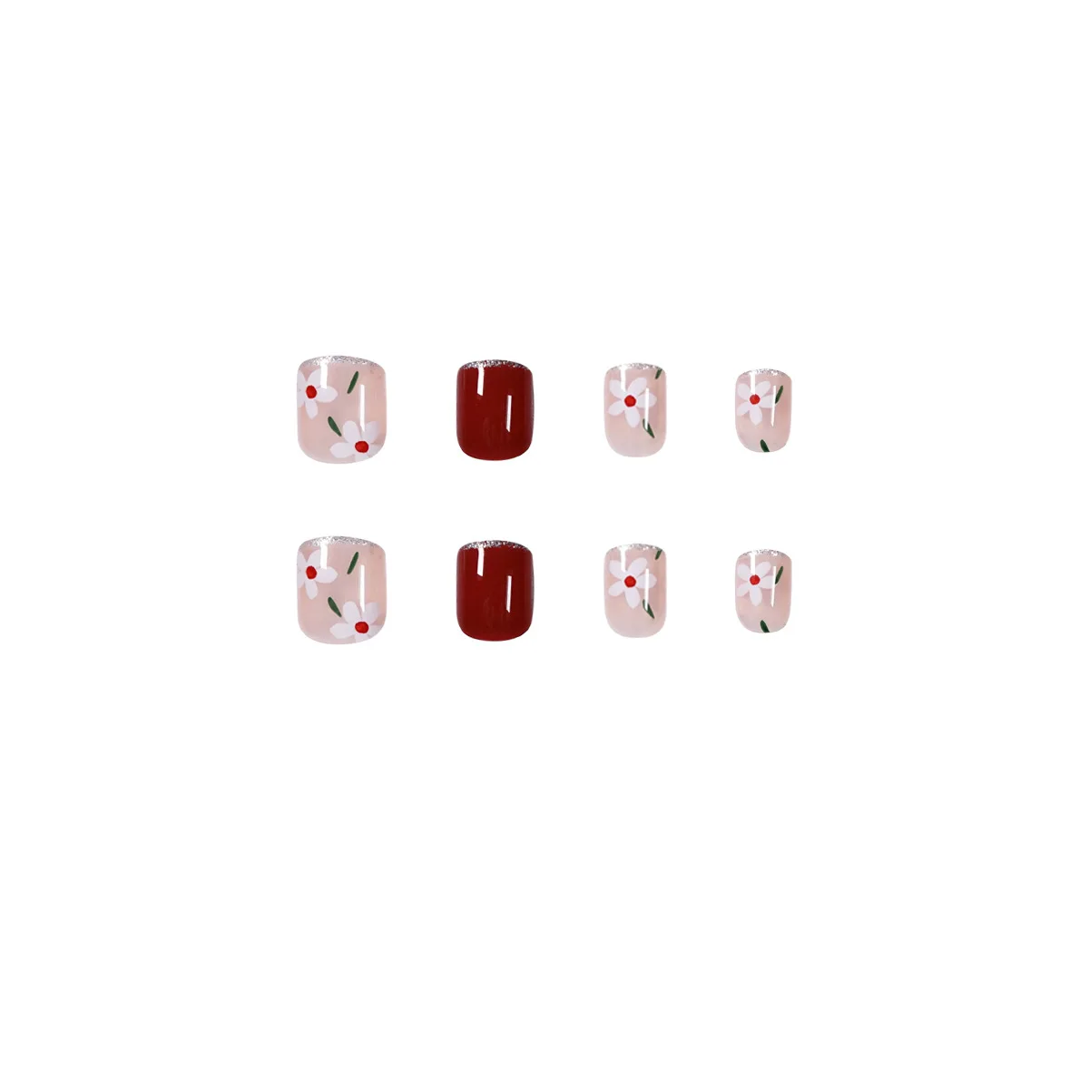 

Fake Nails Sumall Flowers Full Cover Fake Nails DIY Glue Press On Nails Nail Supplies For Professionals