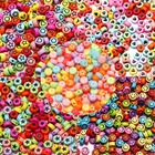 Акриловые бусины 4x7 мм, узорные сердца со смайликом, свободные бусины для изготовления ювелирных изделий сделай сам, для самостоятельного изготовления серег, ожерелий, браслетов, аксессуары