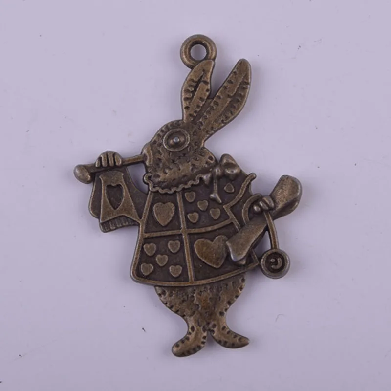 

Wholesale Poker Rabbit Pendant Retro Bronze Tone Leather Chain Style Necklace Pendant Alloy Jewelry Accessories 50pcs/lot:
