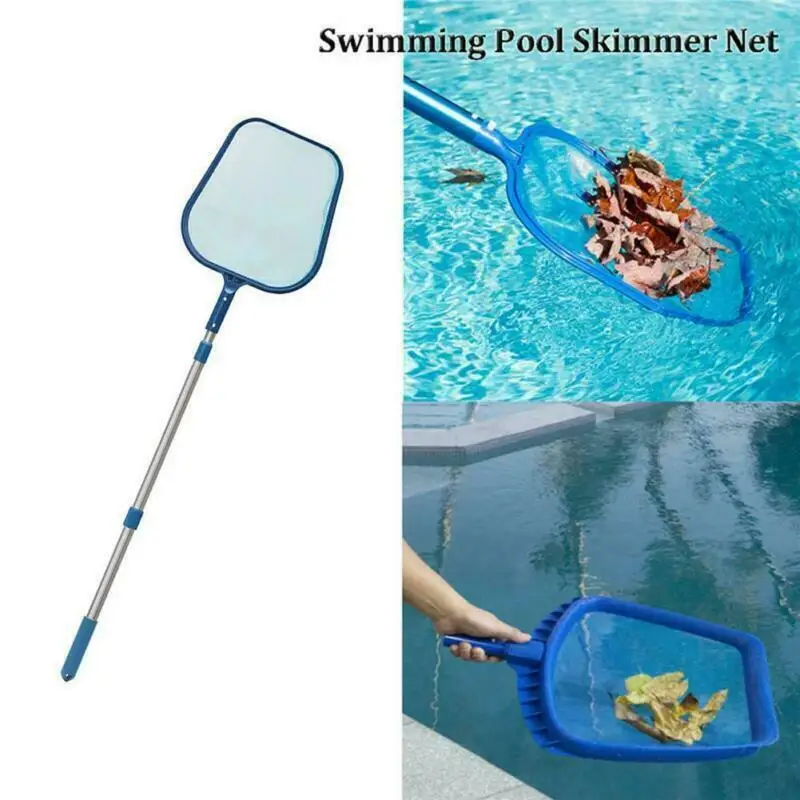 Professional Swimming Pool Net Leaf Rake Mesh Skimmer Aluminum Telescopic Clean Pole Adjustable | Дом и сад