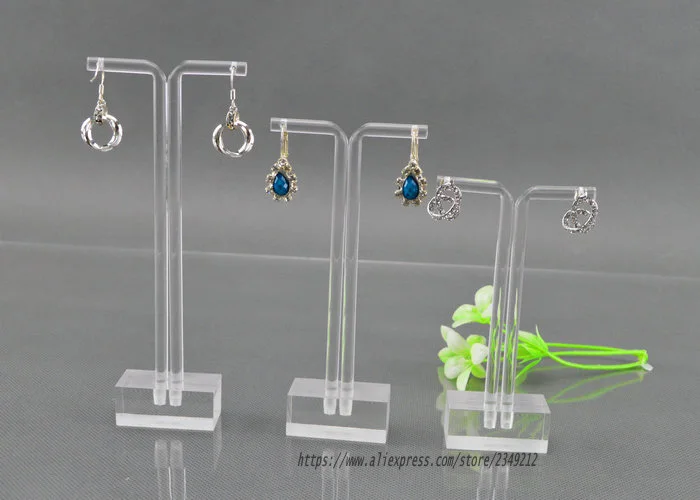 Акриловая витрина для сережек T образной формы подставка ювелирных изделий