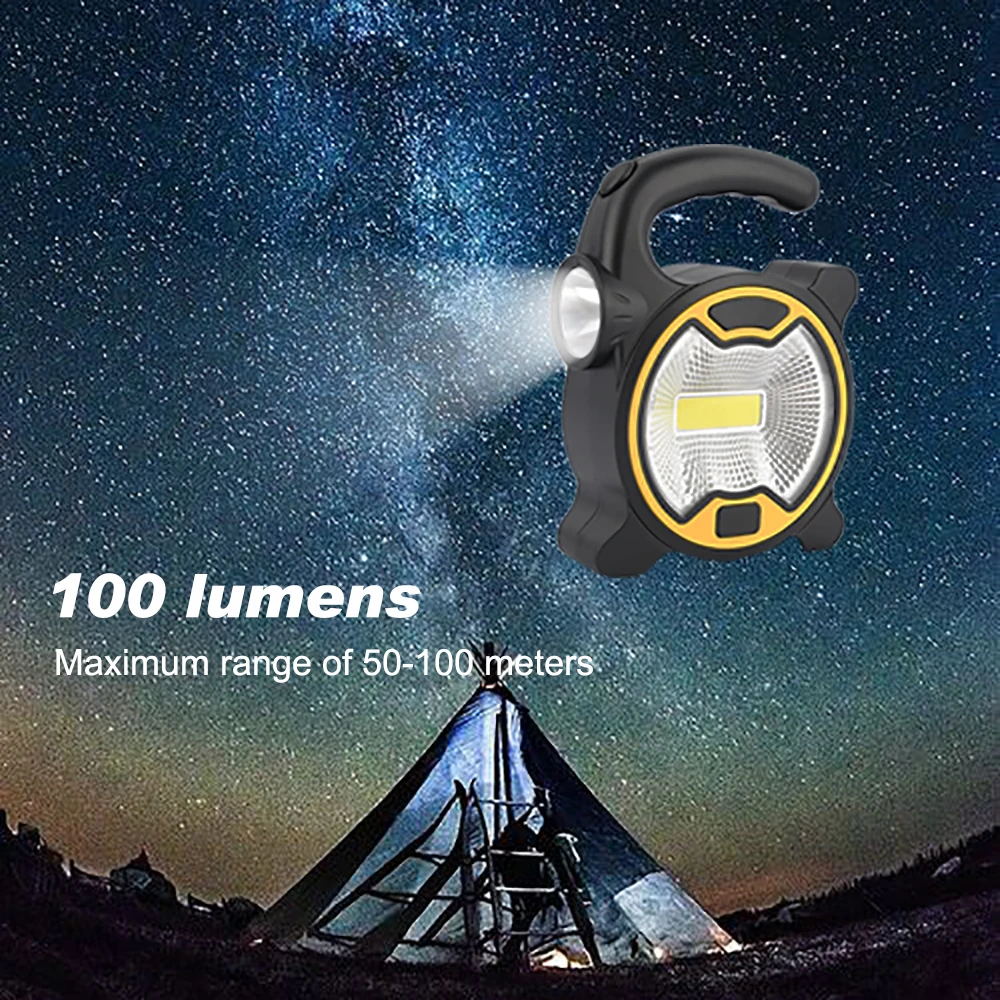 Светодиодная портативная Рабочая Лампа COB внутренний аварийный свет ретро