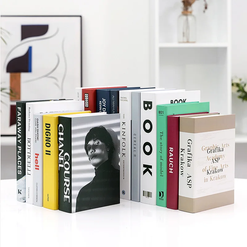 Модная поддельная книга украшение Простой Современный английский имитационный