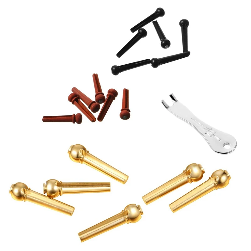 

19Pcs Acoustic Guitar Bridge Pins Brass Guitar Bridge Pins Inlaid 3 mm Abalone Dot Pins Acoustic Bone Pins Bridge Puller