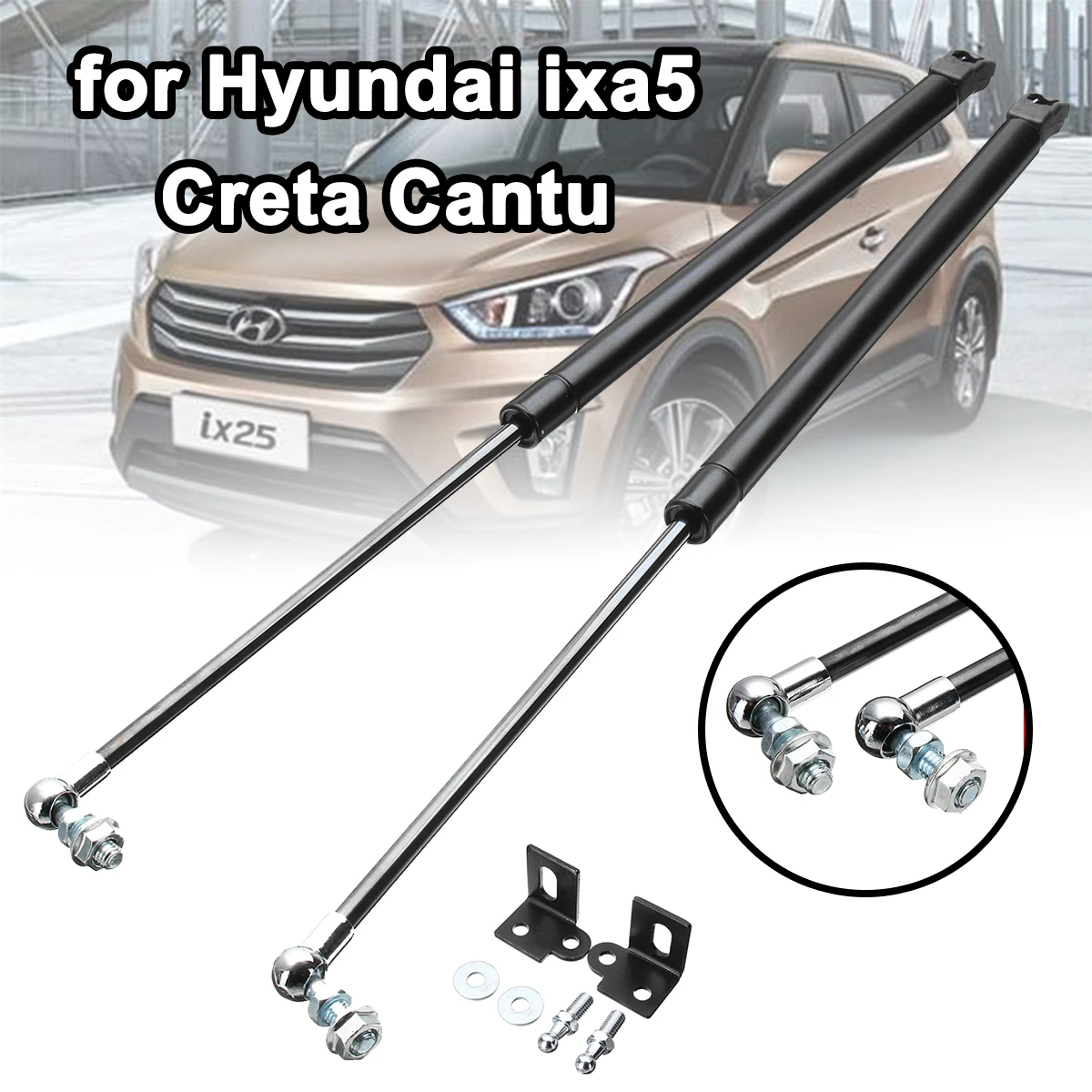 

Car Front Bonnet Hood Modify Gas Struts Lift Support Shock Damper Bars Car Accessories For Hyundai ix25 for Creta Cantu Absorber