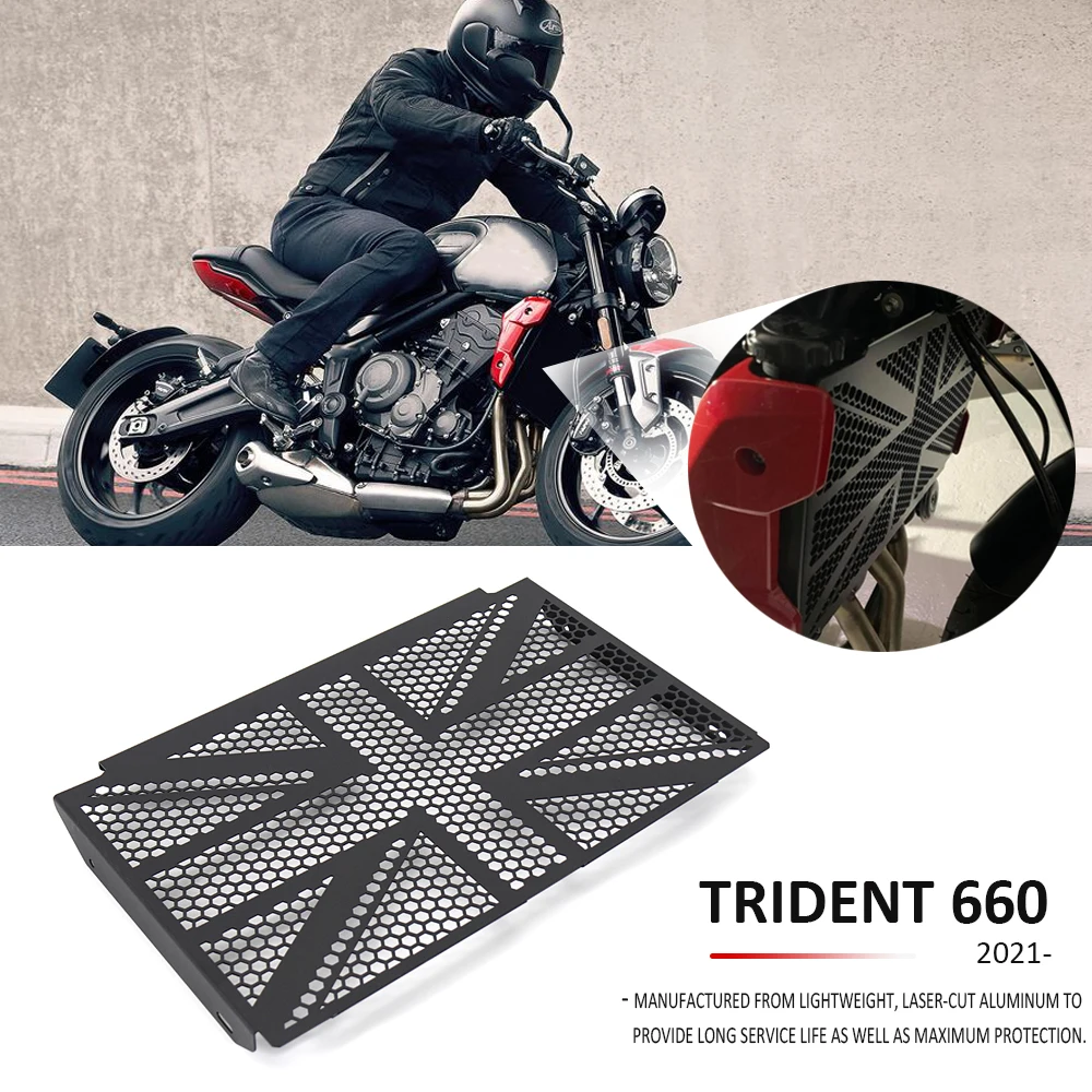 

For Trident 660 Trident 660 2021 Black NEW Motorcycle Radiator Guard Protector Grille Cover