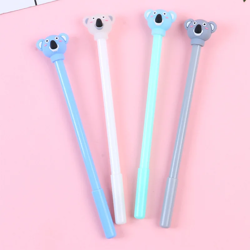 

50PCS Creative Cartoon Koala Gel Pen Cute Learning Stationery Silica Gel for Water-based Paint Pen Office Signing Pen Wholesale
