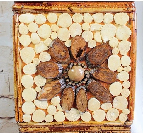 Тростниковая Ваза деревянная напольная ваза для украшения гостиной Ретро