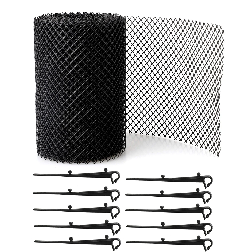 

With Stakes Stops Leaves Anti Clogging Mesh Cover Balcony Easy Install Gutter Guard Flexible Drain Reduce Overflow Cleaning Tool