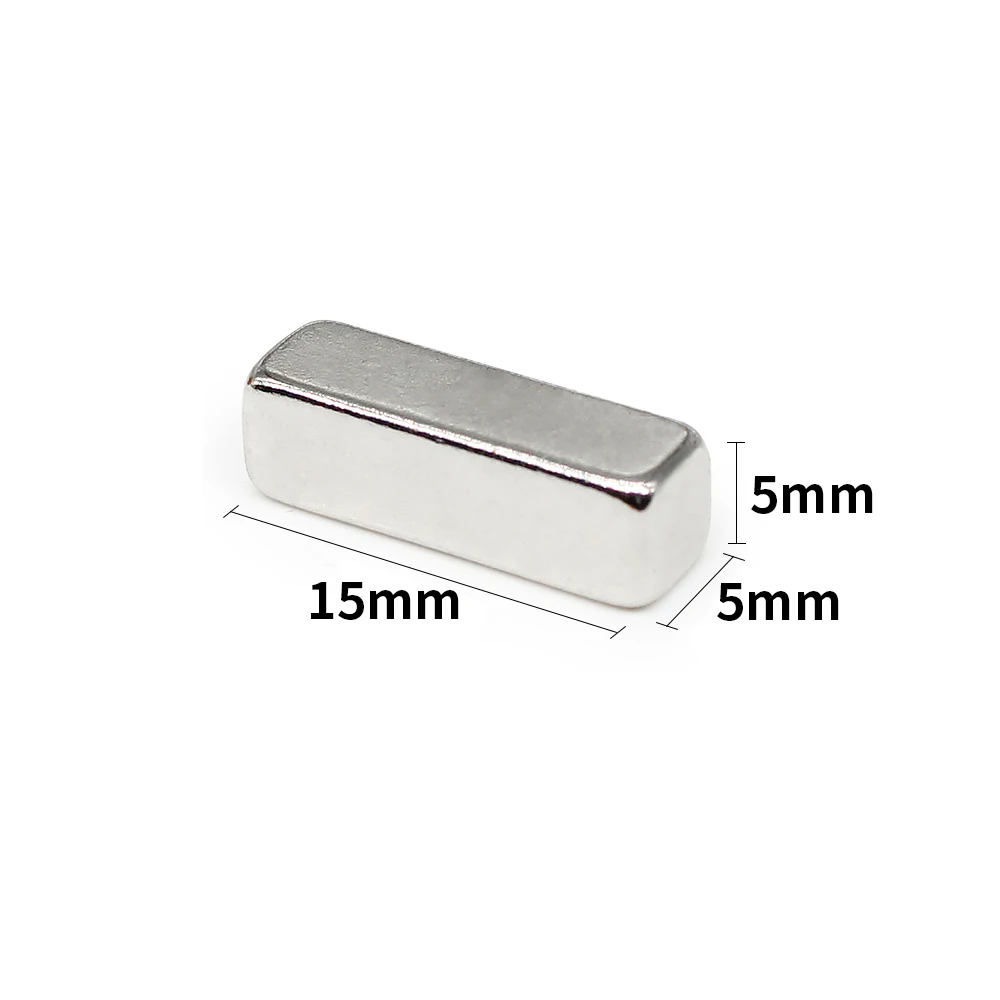 

5/10/20/50/100/150PCS 15x5x5 mm Quadrate Rare Earth Neodymium Magnet Sheet 15*5 Block Permanent Magnet Strong 15x5x5mm 15*5*5