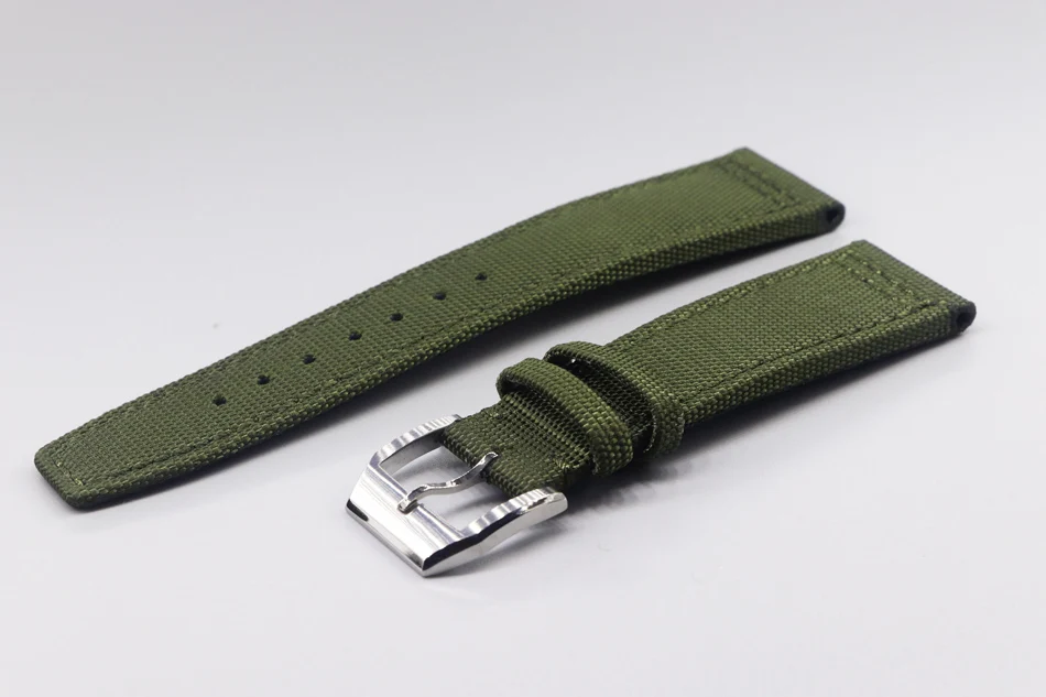 

Ремешок нейлоновый армейского зеленого цвета для наручных часов, однотонный браслет в стиле милитари, повседневный плетеный браслет в стиле ретро, 20 мм 22 мм