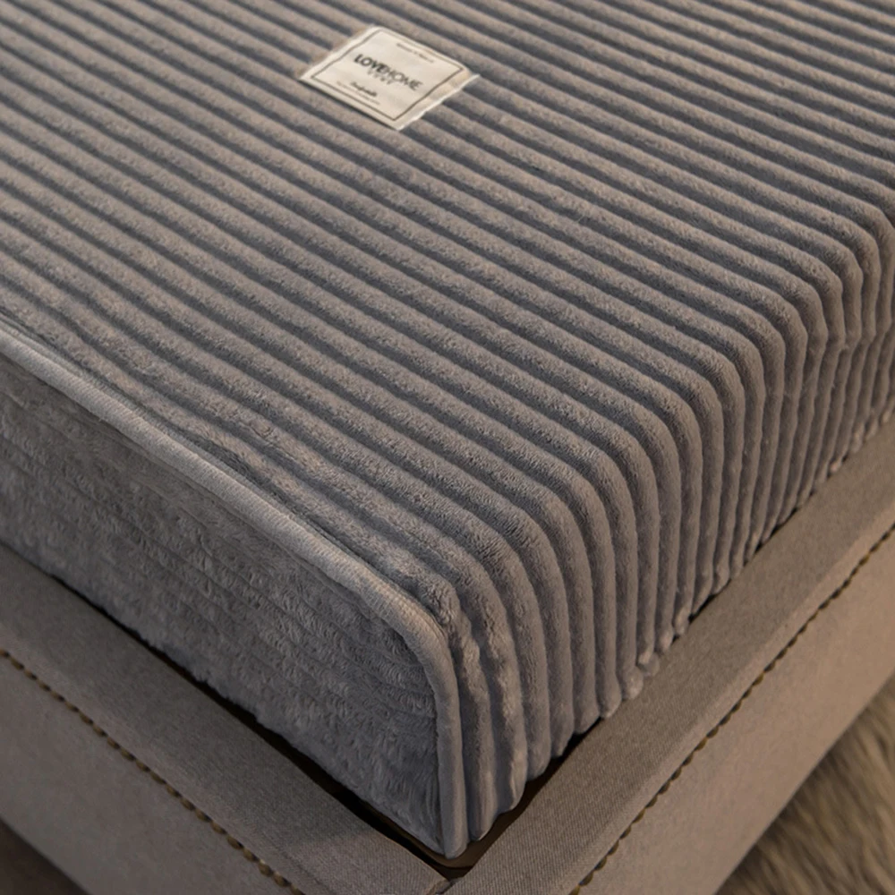 ADOREHOUSE Бархатный Чехол для кровати плюшевый стеганый чехол на матрас дышащий