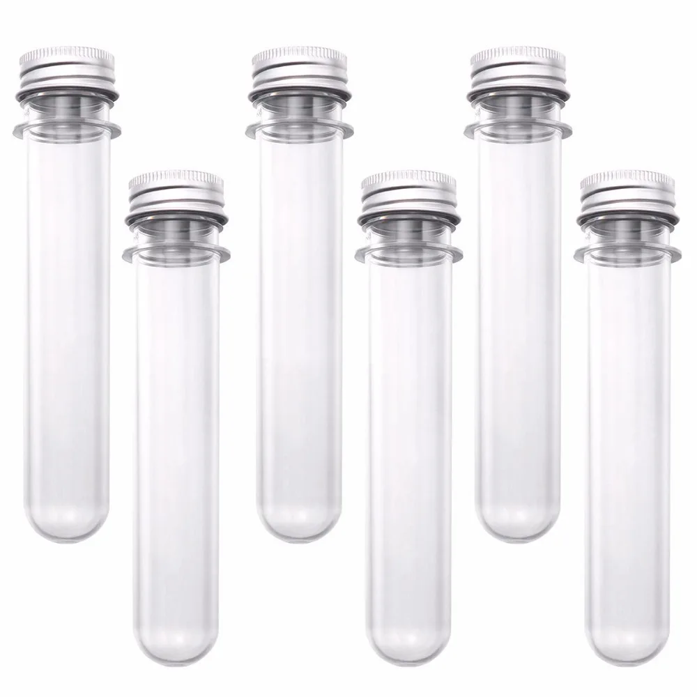 30ml 40ml Clear Plastic PET Test Tubes Empty Mask Scented Tea Serum Capsule Pills Testing Bottles With Aluminum Cap 30pcs | Красота и