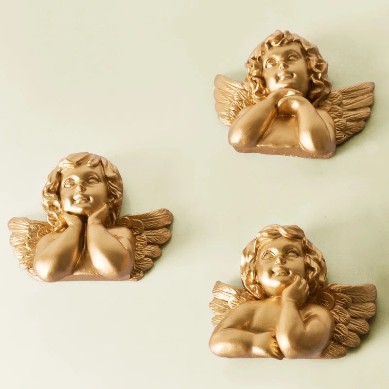 

Resin Cupid Switch Board Stickers Adapt To Wall Stickers Three-dimensional Angel Decoration Socket Living Room Bedroom Decor