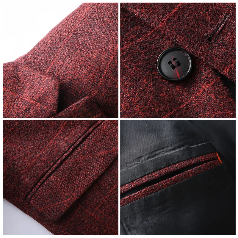 BATMO 2019 new arrival high quality casual plaid blazer men men's jackets plus-size M-4XL 7019 | Мужская одежда