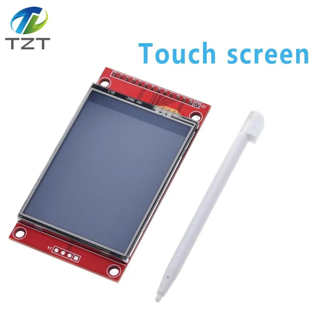 2," 240x320 SPI TFT lcd модуль последовательного порта+ 5 В/3,3 В адаптер PBC Micro SD ILI9341 Белый светодиодный с сенсорным/без сенсорного для Arduino - Цвет: 2.4 TFT with touch
