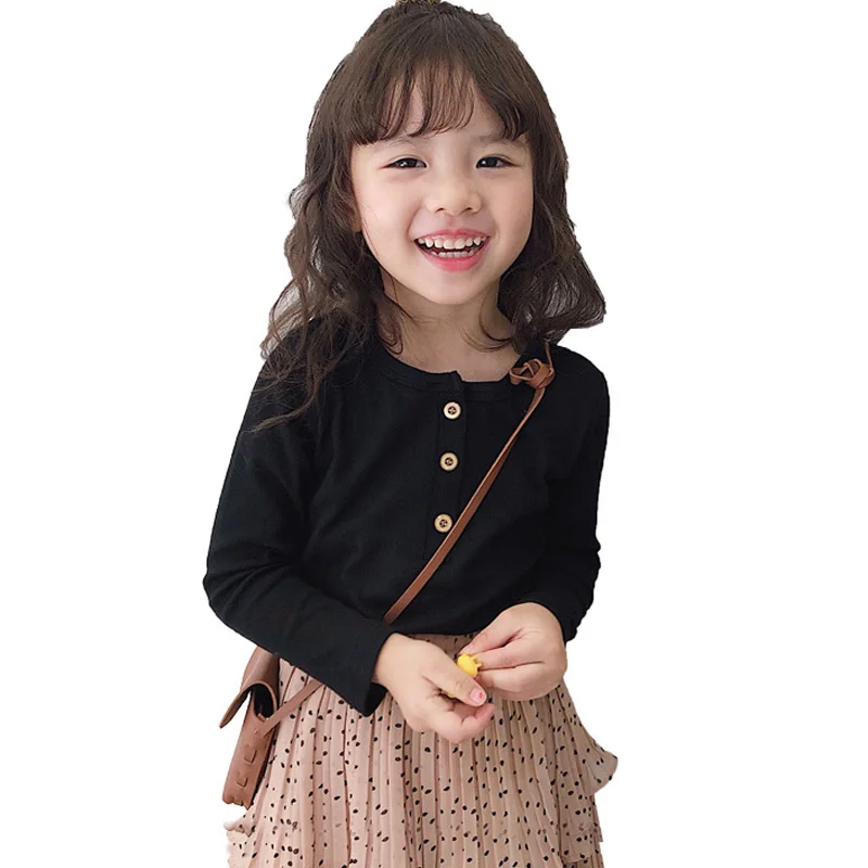 

New 2019 Spring Autumn Boys T-shirt Long Sleeve Cotton Children Tops Casual Girls Clothes Kids T Shirt DQ524