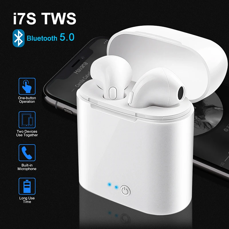 Apple оригинальный бренд i7 i7s TWS Air беспроводные наушники Bluetooth спортивные гарнитура
